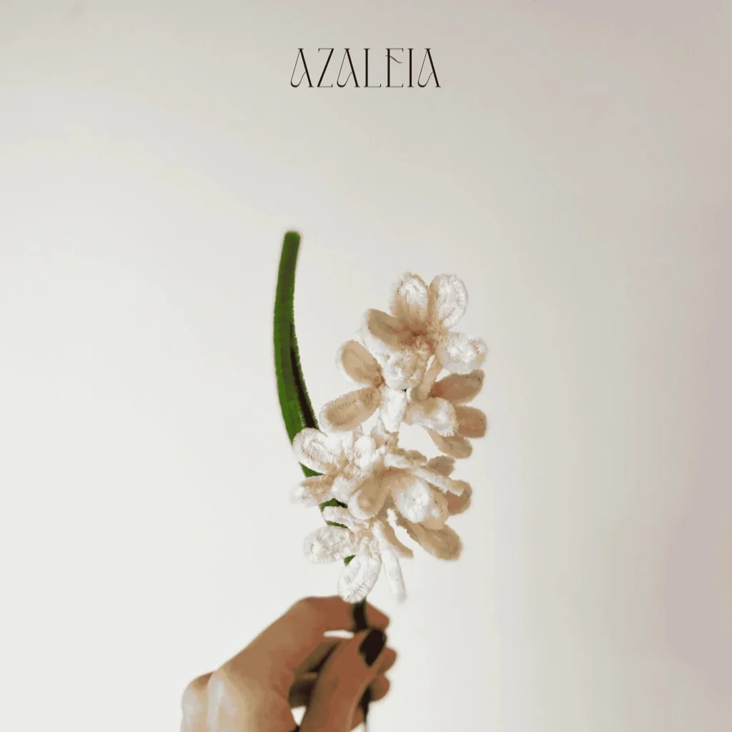 Flor de Chenille - Azaleia