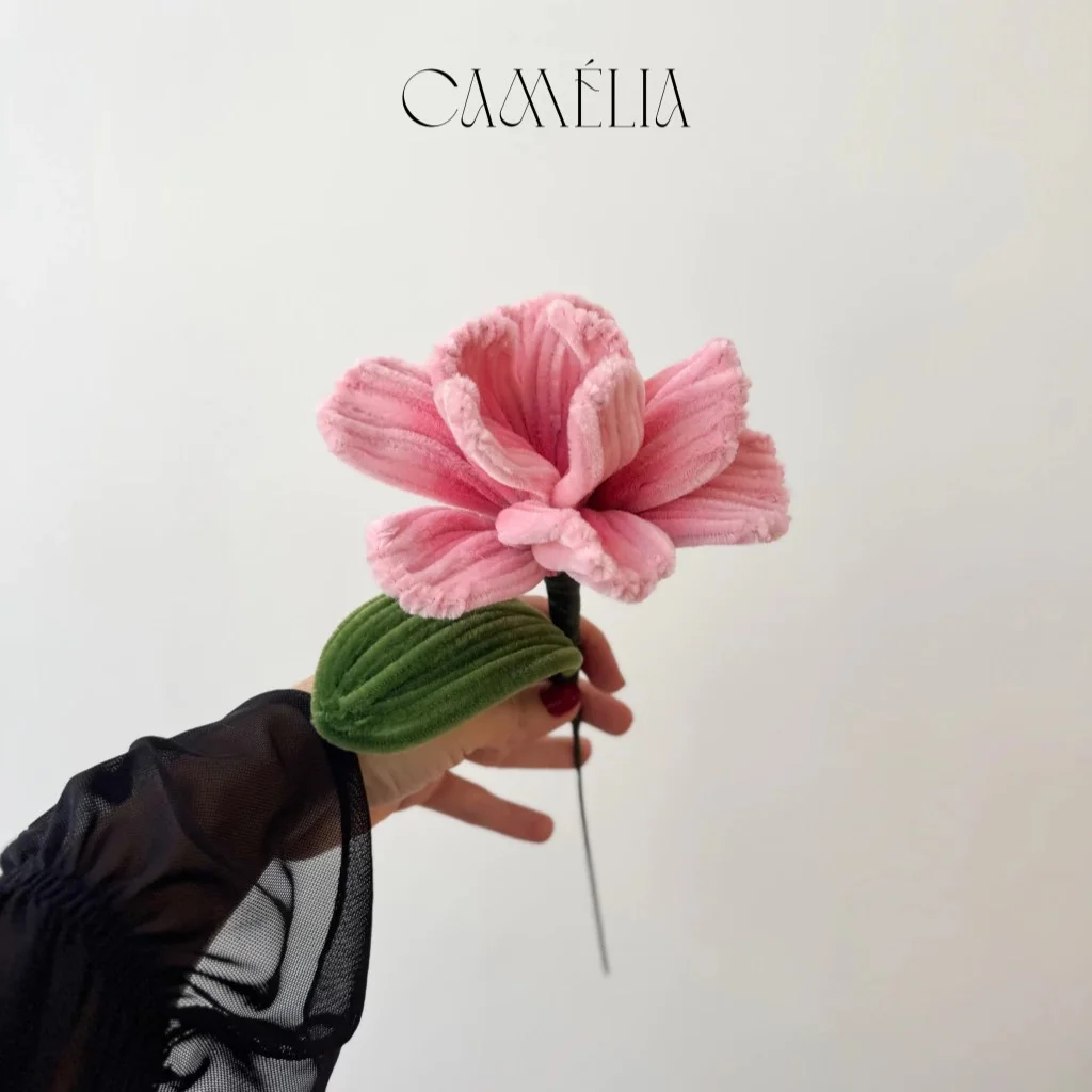 Flor de Chenille - Camélia