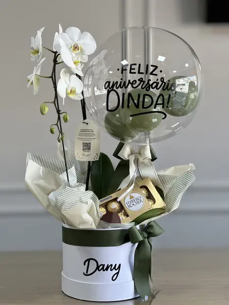 Gift Box Orquídea e Ferrero — Presente de Aniversário personalizado em Campo Grande MS