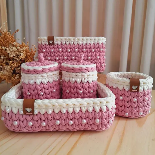 Kit Higiene Rosa Pérolas