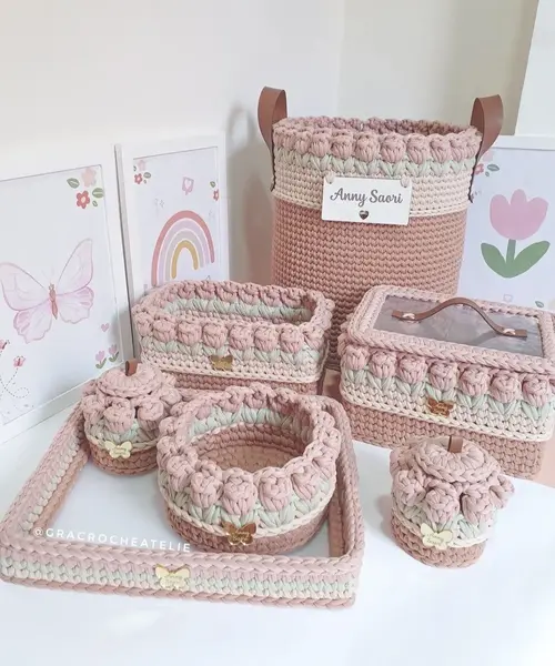 Kit Higiene Rosê Tulipas