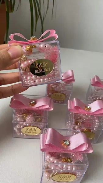 Caixinha Terço Pérola Rosa