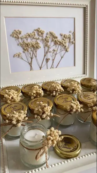 Velinhas Flores Secas Personalizadas
